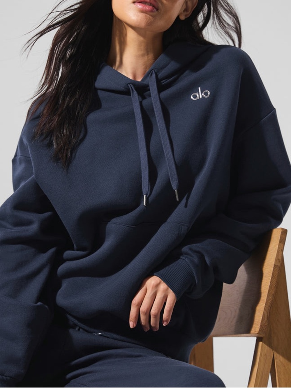 ALO Navy Accolade Hoodie